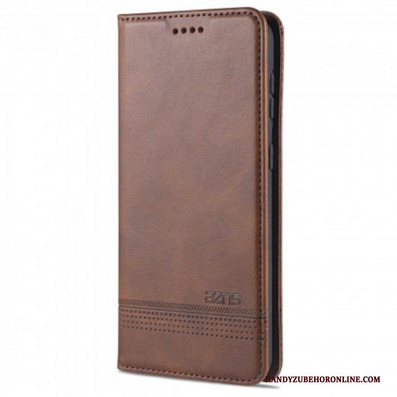 Bescherming Hoesje voor Samsung Galaxy S21 Ultra 5G Folio-hoesje Azns Leerstyling