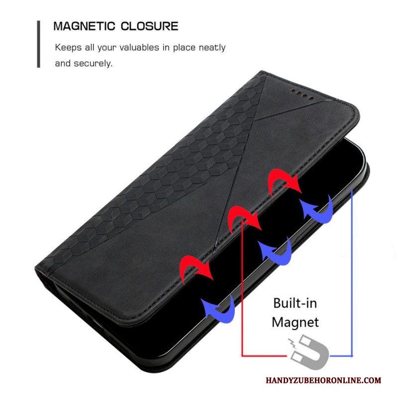 Bescherming Hoesje voor Samsung Galaxy S21 Ultra 5G Folio-hoesje Geo Leereffect