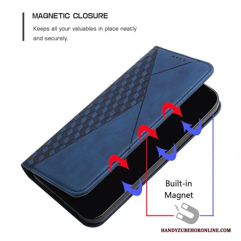 Bescherming Hoesje voor Samsung Galaxy S21 Ultra 5G Folio-hoesje Geo Leereffect