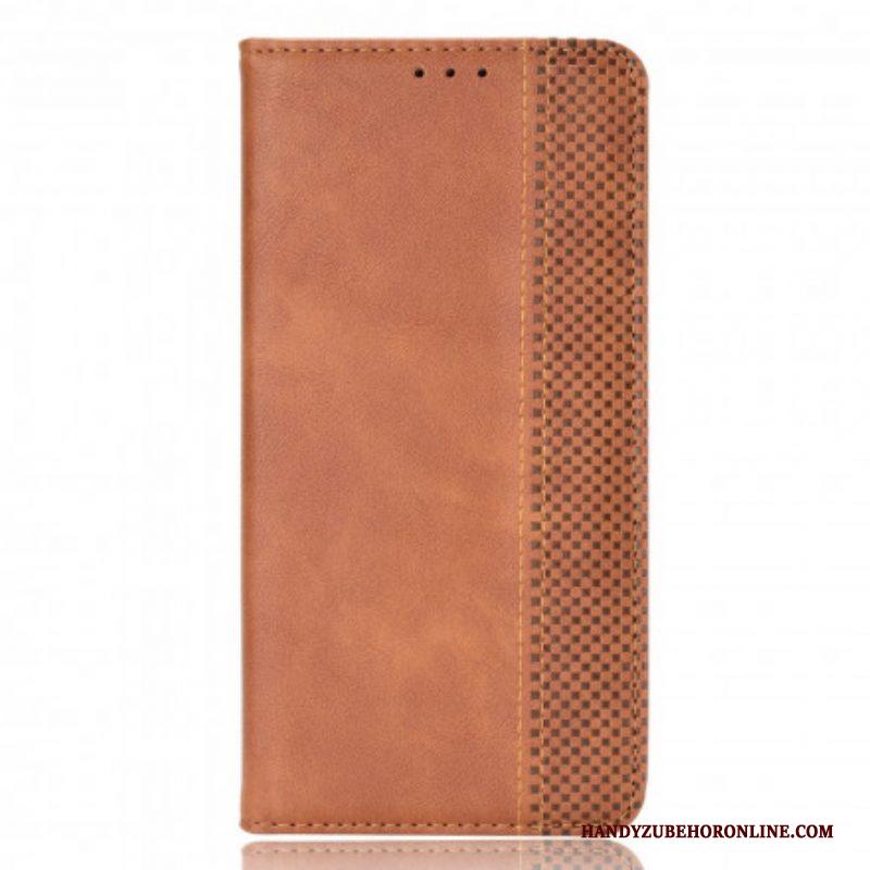 Bescherming Hoesje voor Samsung Galaxy S21 Ultra 5G Folio-hoesje Gestileerd Vintage Leereffect