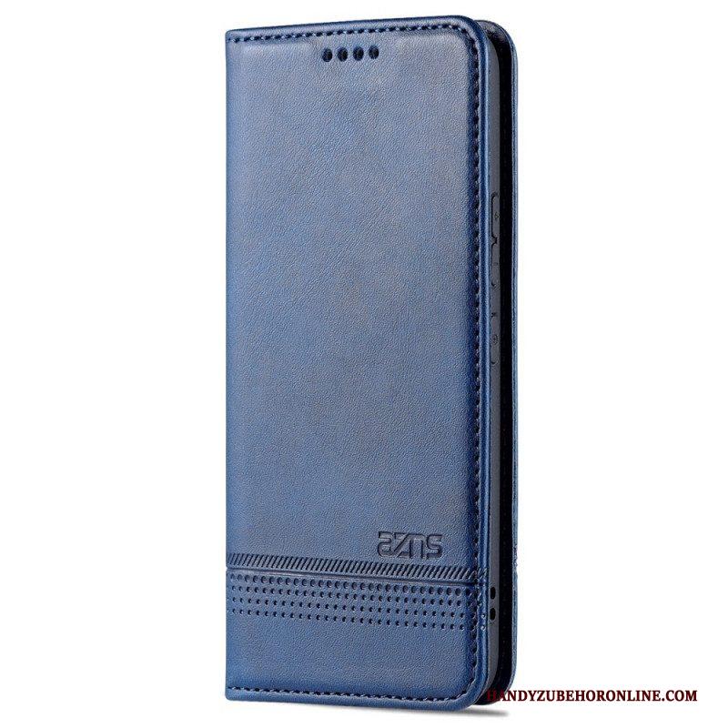 Bescherming Hoesje voor Samsung Galaxy S22 5G Folio-hoesje Azns Leerstyling