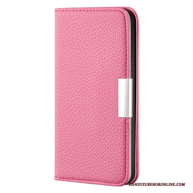 Bescherming Hoesje voor Samsung Galaxy S22 5G Folio-hoesje Imitatieleer Litchi Ultra Chic