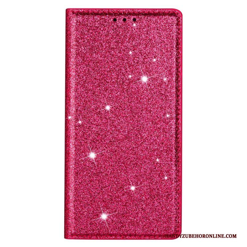 Bescherming Hoesje voor Samsung Galaxy S22 Ultra 5G Folio-hoesje Paillettenstijl