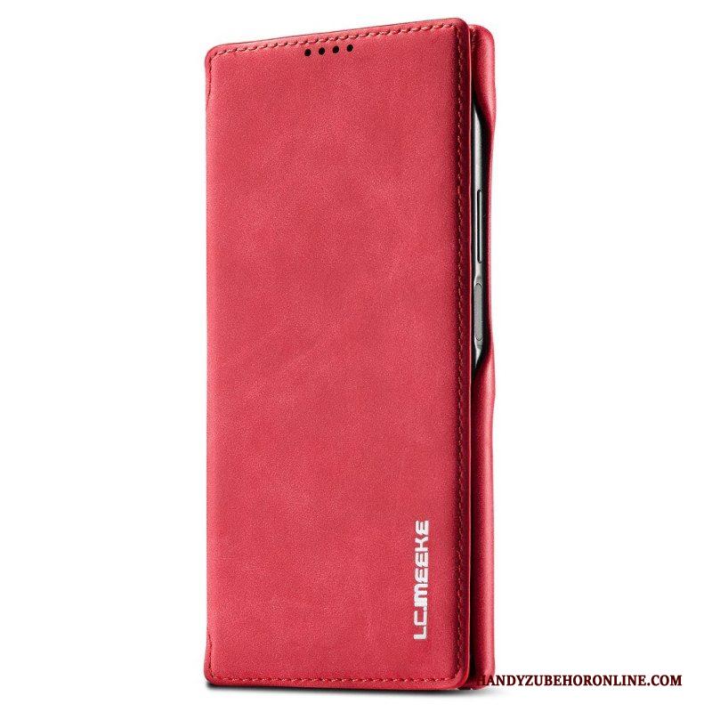 Bescherming Hoesje voor Samsung Galaxy S23 Ultra 5G Folio-hoesje Ledereffect Lc.imeeke Ledereffect