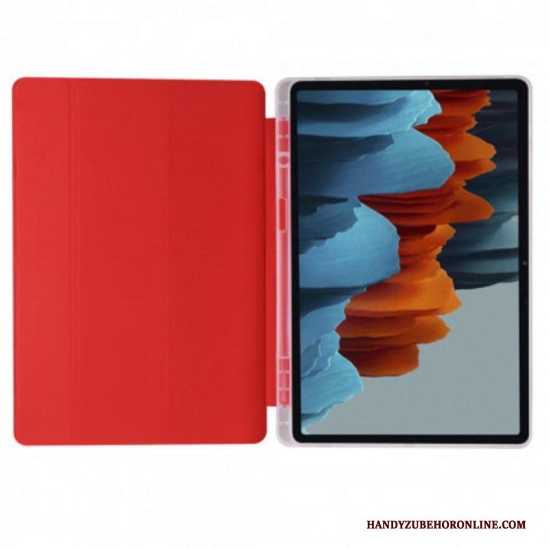 Bescherming Hoesje voor Samsung Galaxy Tab S8 Plus / Tab S7 Plus Siliconen En Kunstleer