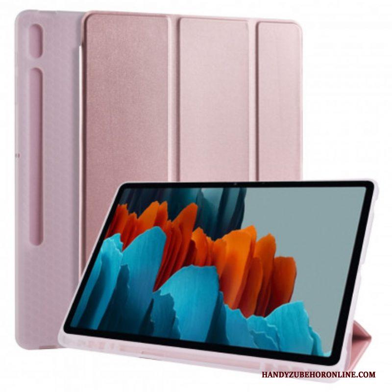 Bescherming Hoesje voor Samsung Galaxy Tab S8 Plus / Tab S7 Plus Siliconen En Kunstleer