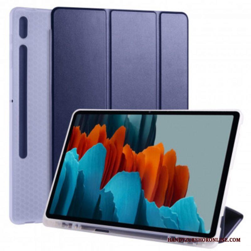 Bescherming Hoesje voor Samsung Galaxy Tab S8 Plus / Tab S7 Plus Siliconen En Kunstleer