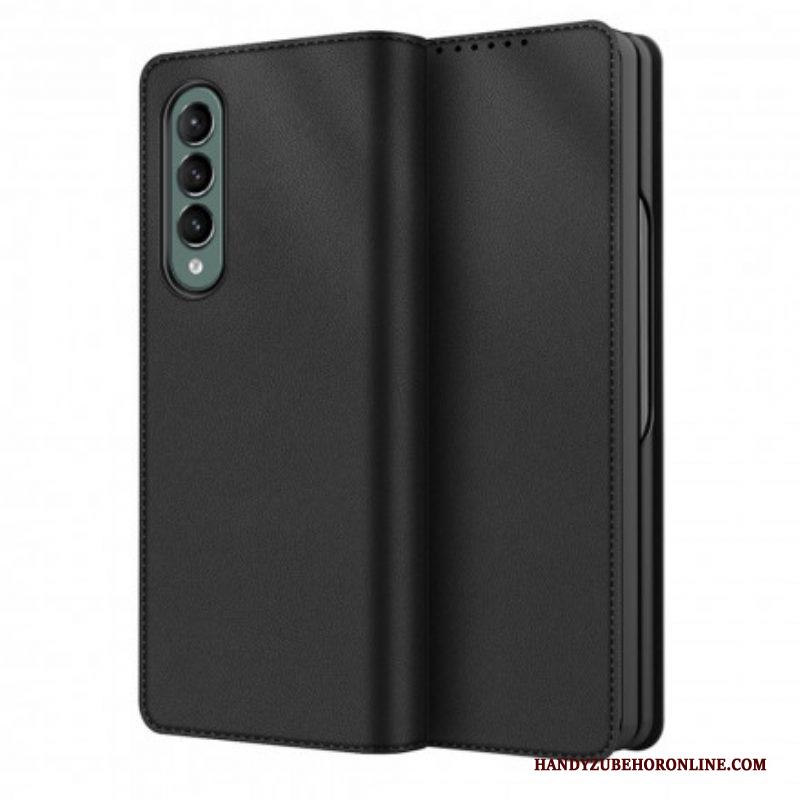 Bescherming Hoesje voor Samsung Galaxy Z Fold 3 5G Folio-hoesje Skin-touch Splitleer