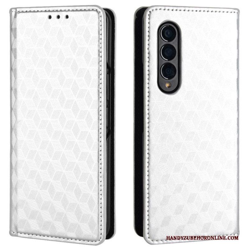 Bescherming Hoesje voor Samsung Galaxy Z Fold 4 Folio-hoesje 3d Kubus