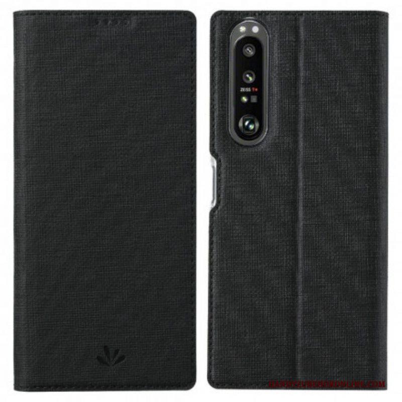 Bescherming Hoesje voor Sony Xperia 1 III Folio-hoesje Getextureerde Vili Dmx