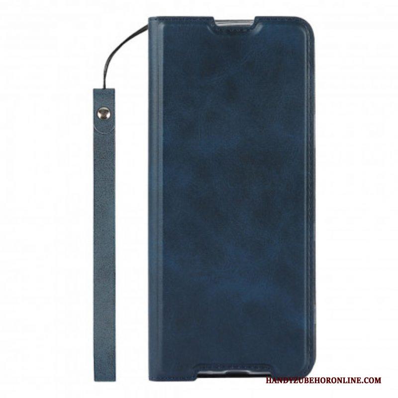 Bescherming Hoesje voor Sony Xperia 1 III Met Ketting Folio-hoesje Kunstleer Class Strappy