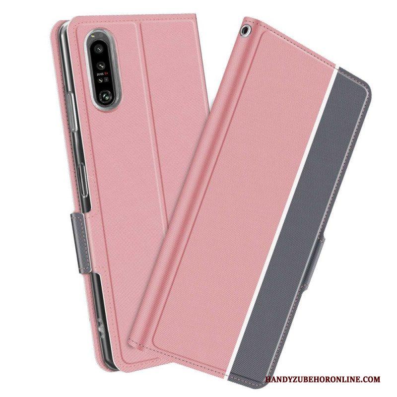 Bescherming Hoesje voor Sony Xperia 1 IV Folio-hoesje Tweekleurige Baiyu