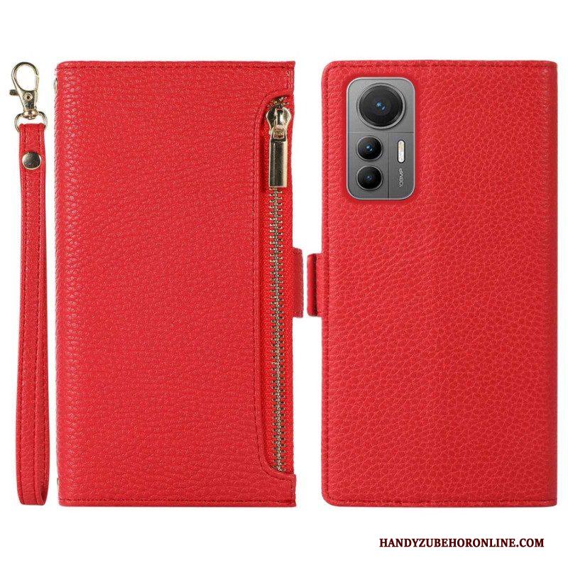 Bescherming Hoesje voor Xiaomi 12 Lite Folio-hoesje Voorvak En Draagkoord