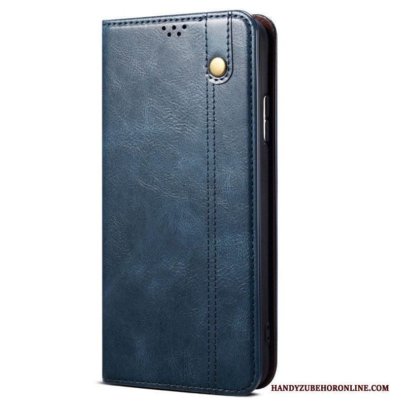 Bescherming Hoesje voor Xiaomi 12 Pro Folio-hoesje Gewaxt Kunstleer