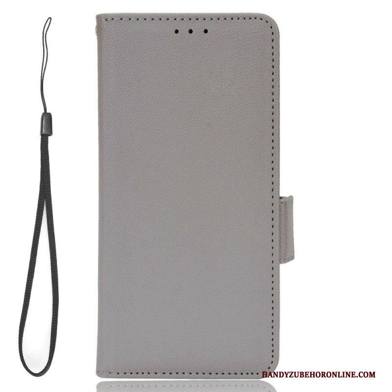 Bescherming Hoesje voor Xiaomi 12T / 12T Pro Folio-hoesje Leereffect Met Riem