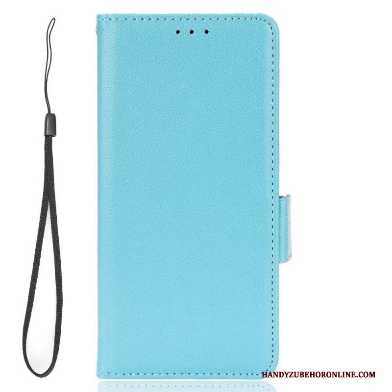 Bescherming Hoesje voor Xiaomi 12T / 12T Pro Folio-hoesje Leereffect Met Riem