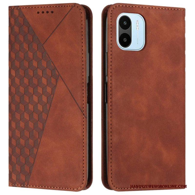 Bescherming Hoesje voor Xiaomi Redmi A1 Folio-hoesje Kubieke Stijl Skin-touch