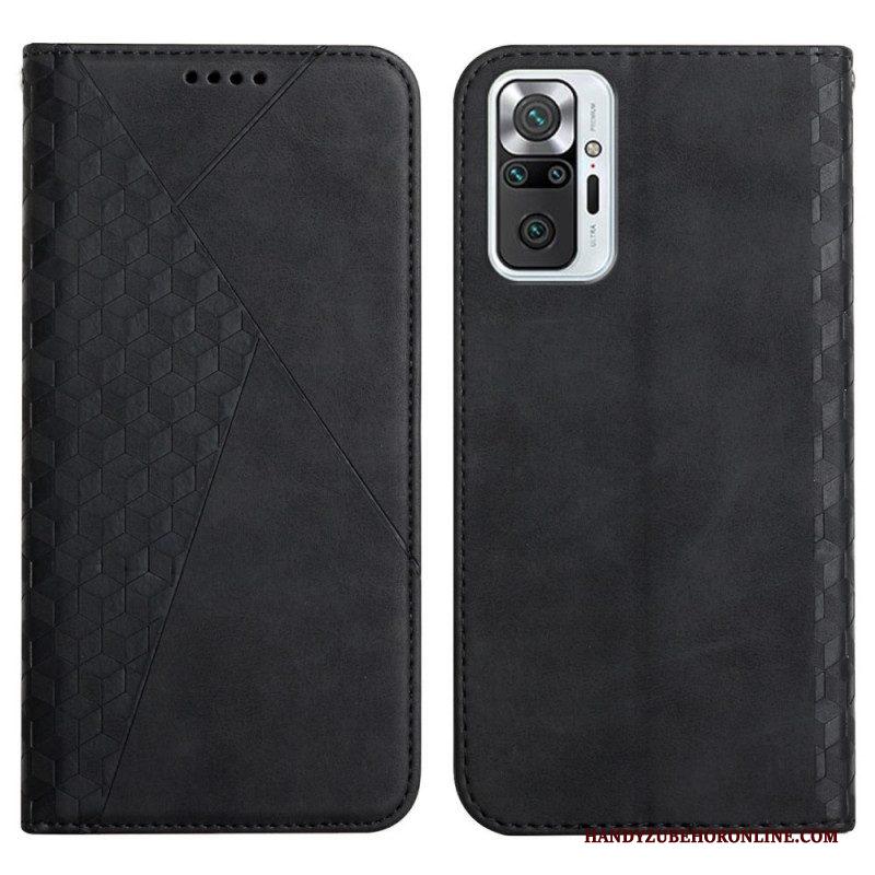 Bescherming Hoesje voor Xiaomi Redmi Note 10 Pro Folio-hoesje Geo Leereffect