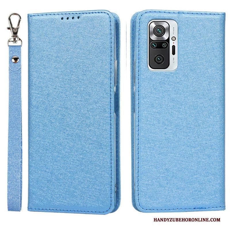 Bescherming Hoesje voor Xiaomi Redmi Note 10 Pro Folio-hoesje Zachte Lederen Stijl Met Riem