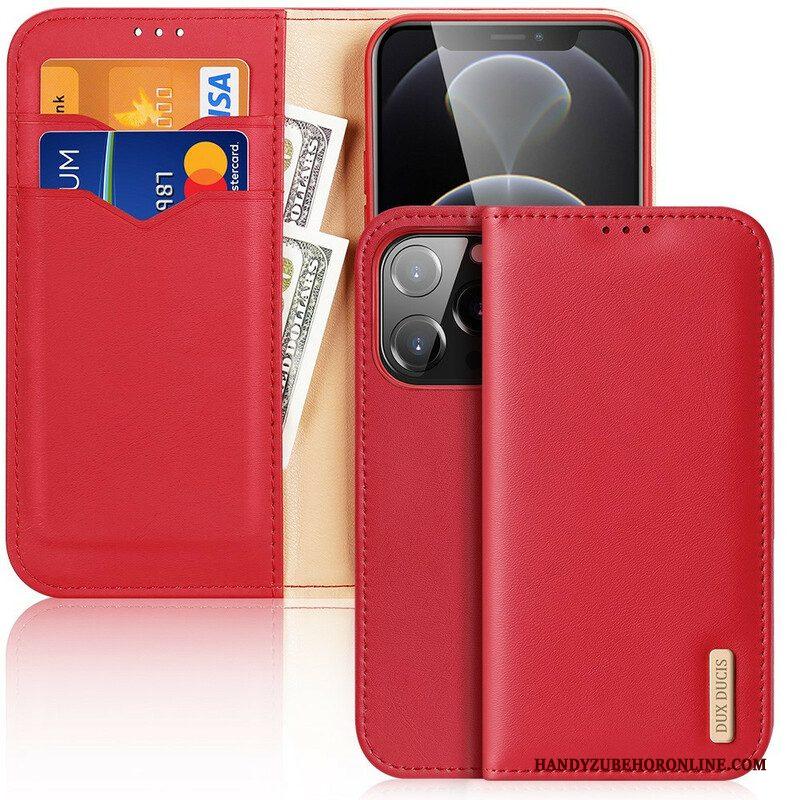 Bescherming Hoesje voor iPhone 13 Pro Folio-hoesje Dux Ducis Rfid-splitleer