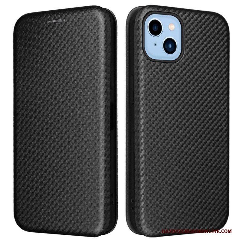 Bescherming Hoesje voor iPhone 14 Plus Folio-hoesje Koolstofvezel
