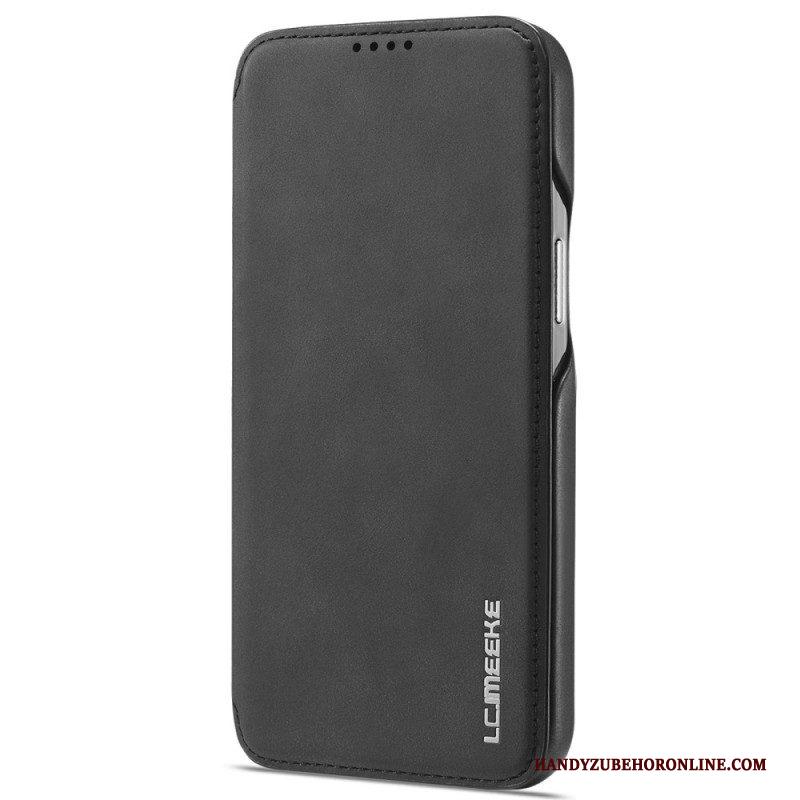 Bescherming Hoesje voor iPhone 14 Pro Max Folio-hoesje Lc.imeeke Ledereffect