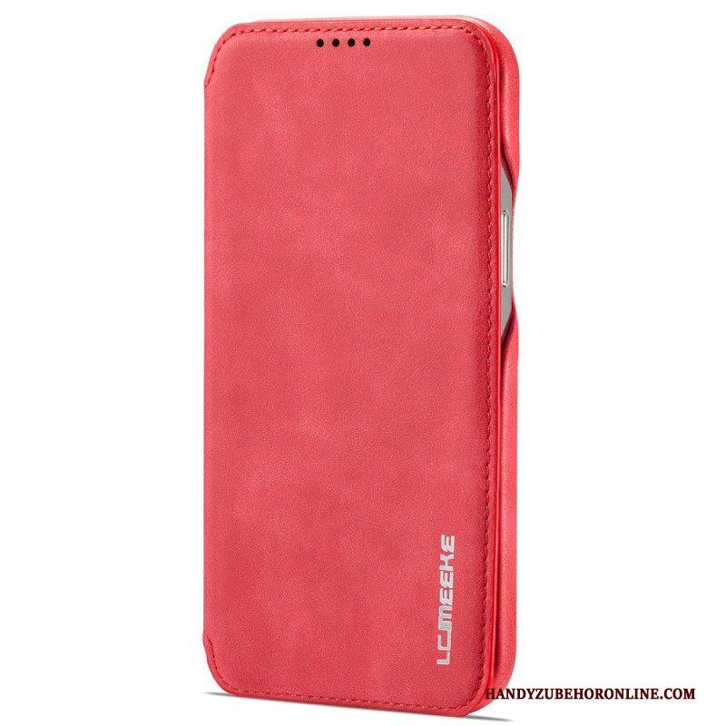 Bescherming Hoesje voor iPhone 14 Pro Max Folio-hoesje Lc.imeeke Ledereffect