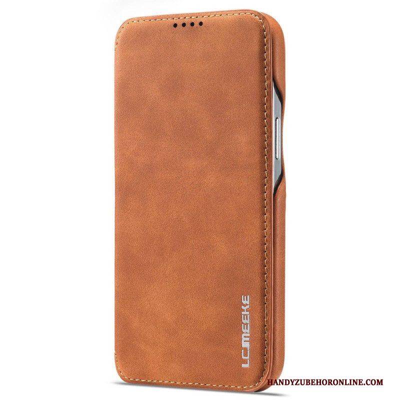 Bescherming Hoesje voor iPhone 14 Pro Max Folio-hoesje Lc.imeeke Ledereffect