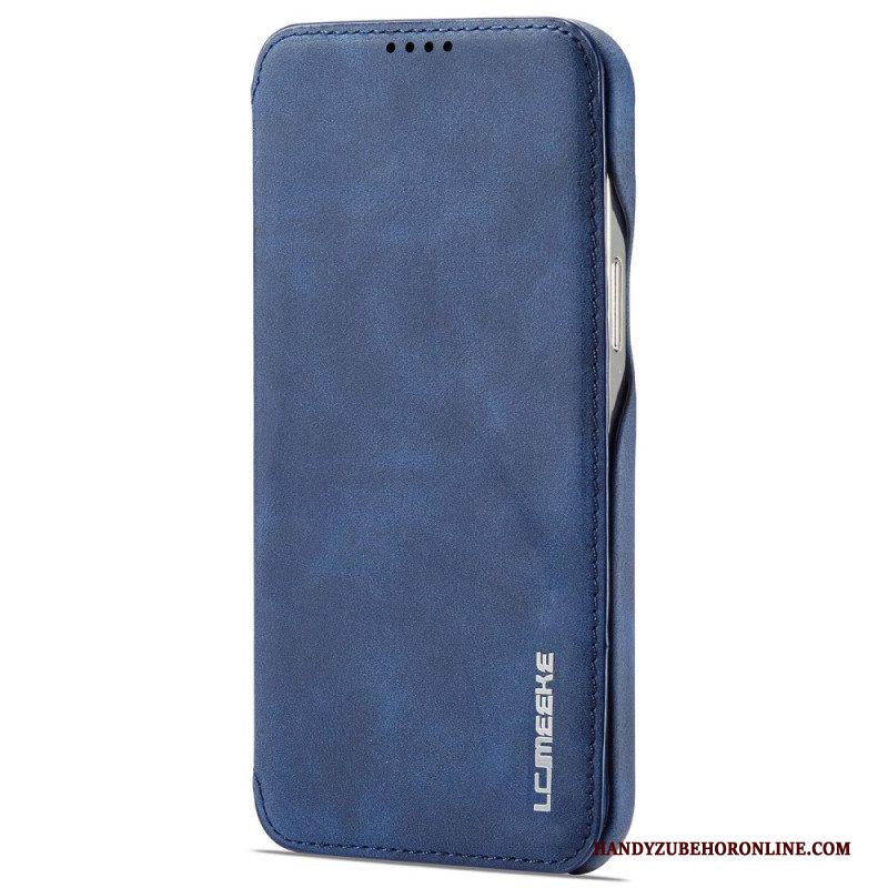 Bescherming Hoesje voor iPhone 14 Pro Max Folio-hoesje Lc.imeeke Ledereffect