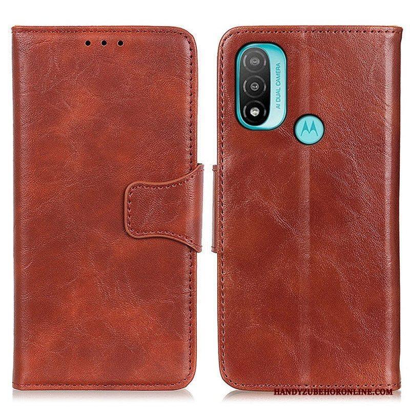 Flip Case voor Moto E40 / E30 / E20 Folio-hoesje Dubbelzijdige Magnetische Flap