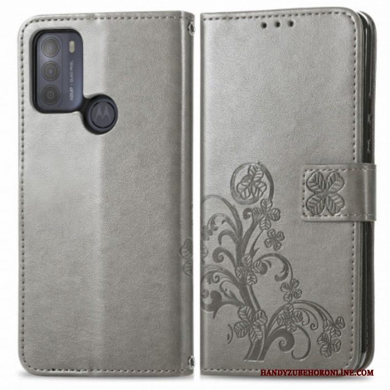 Flip Case voor Moto G50 Aziatische Bloemen