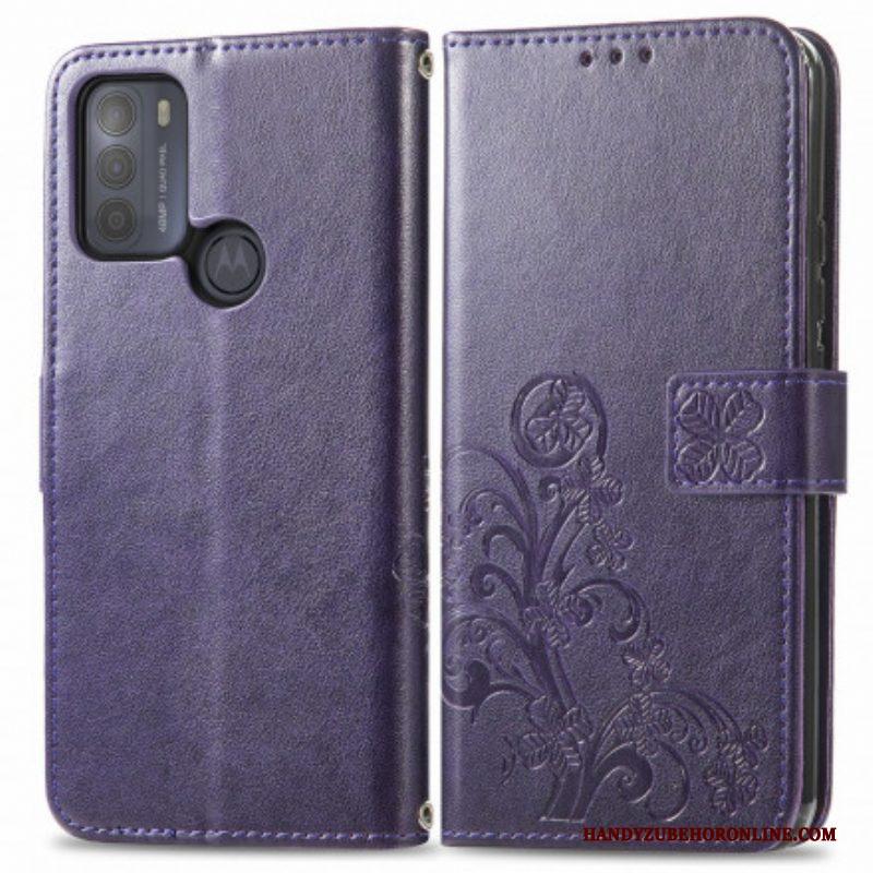 Flip Case voor Moto G50 Aziatische Bloemen