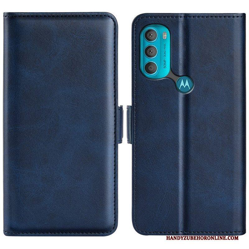 Flip Case voor Moto G71 5G Folio-hoesje Dubbele Klep