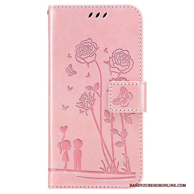 Flip Case voor Samsung Galaxy A13 Met Ketting Strappy Litchi Lederen Stijl