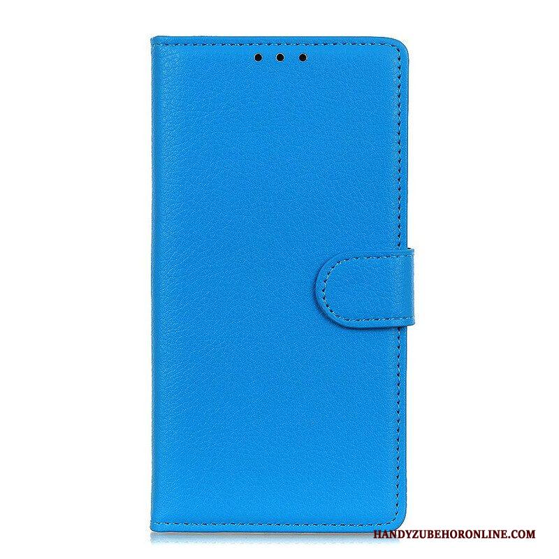 Flip Case voor Samsung Galaxy S21 5G Traditioneel Litchi Kunstleer