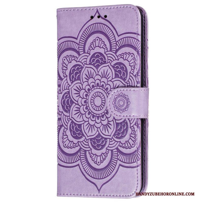 Flip Case voor Samsung Galaxy S22 5G Volledige Mandala