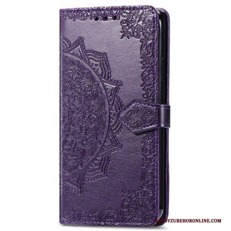 Flip Case voor Samsung Galaxy S22 Ultra 5G Mandala Middeleeuwen