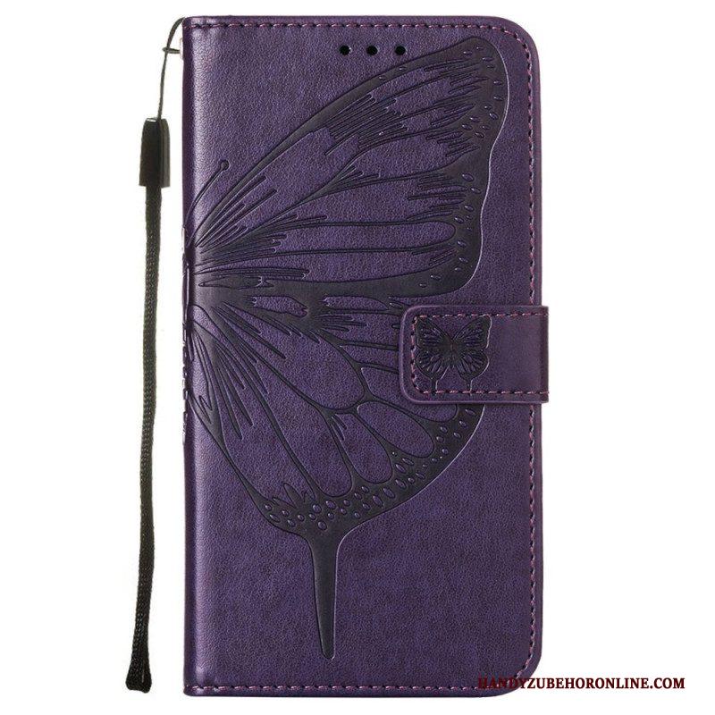 Flip Case voor Samsung Galaxy S23 5G Vlinderontwerp Met Sleutelkoord