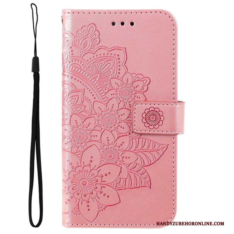 Flip Case voor Samsung Galaxy S23 Plus 5G Met Ketting Strakke Mandala