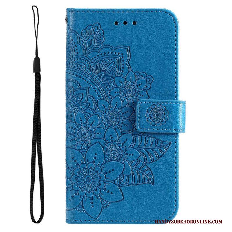 Flip Case voor Samsung Galaxy S23 Plus 5G Met Ketting Strakke Mandala