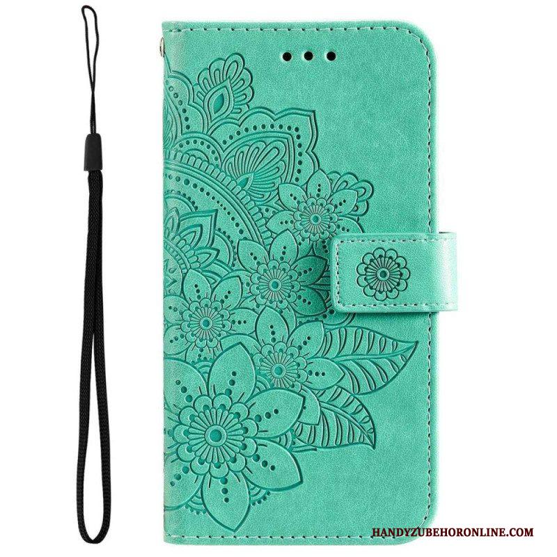 Flip Case voor Samsung Galaxy S23 Plus 5G Met Ketting Strakke Mandala