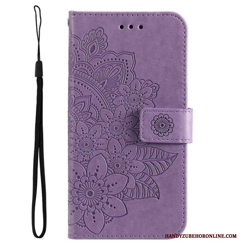 Flip Case voor Samsung Galaxy S23 Plus 5G Met Ketting Strakke Mandala