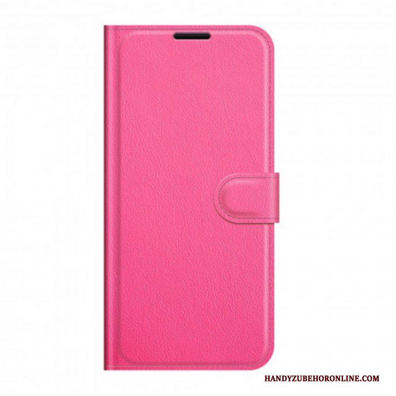 Flip Case voor Sony Xperia 1 III Klassiek Lychee-effect