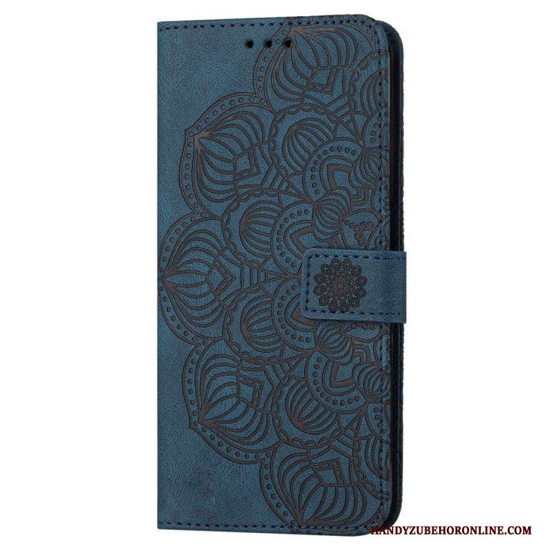 Flip Case voor Xiaomi 12T / 12T Pro Met Ketting Barokke Mandala Met Bandjes