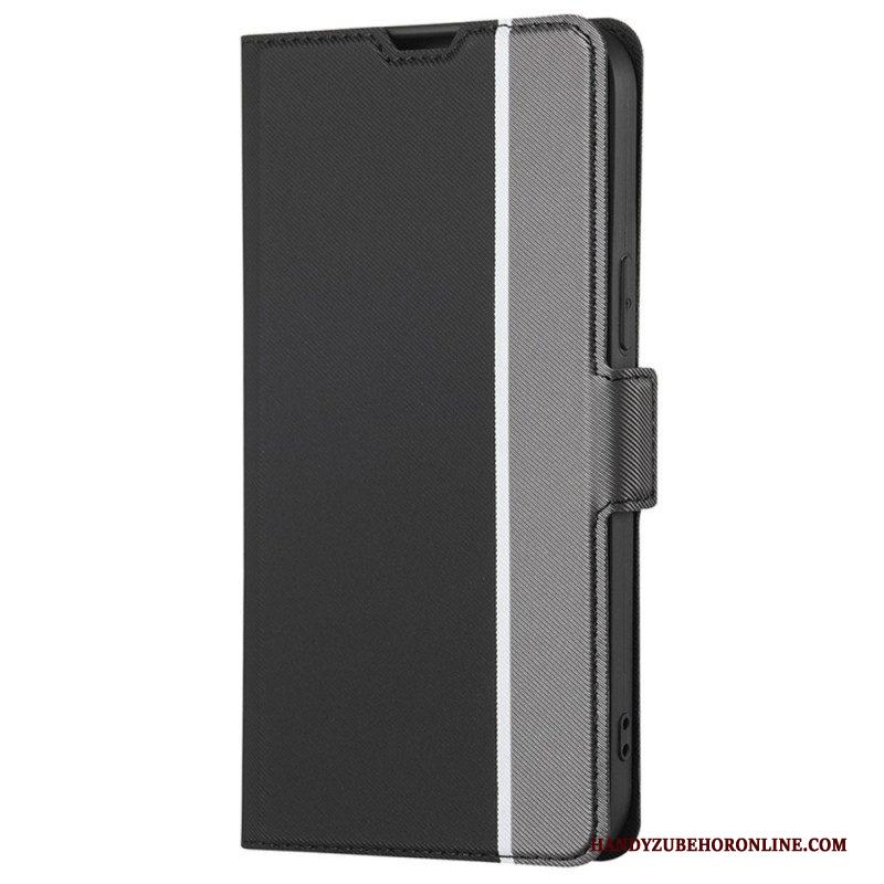 Flip Case voor Xiaomi 12T / 12T Pro Ultrafijn Tweekleurig