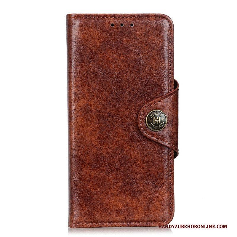 Flip Case voor Xiaomi Redmi Note 11 Pro / 11 Pro 5G Khazneh Knoop Van Imitatielakleer