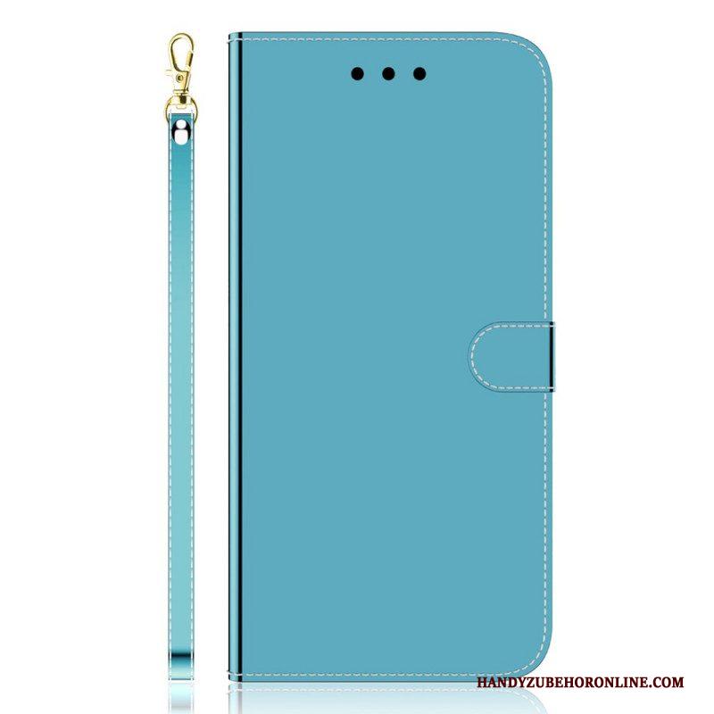 Flip Case voor Xiaomi Redmi Note 11 Pro Plus 5G Spiegelhoes Van Imitatieleer