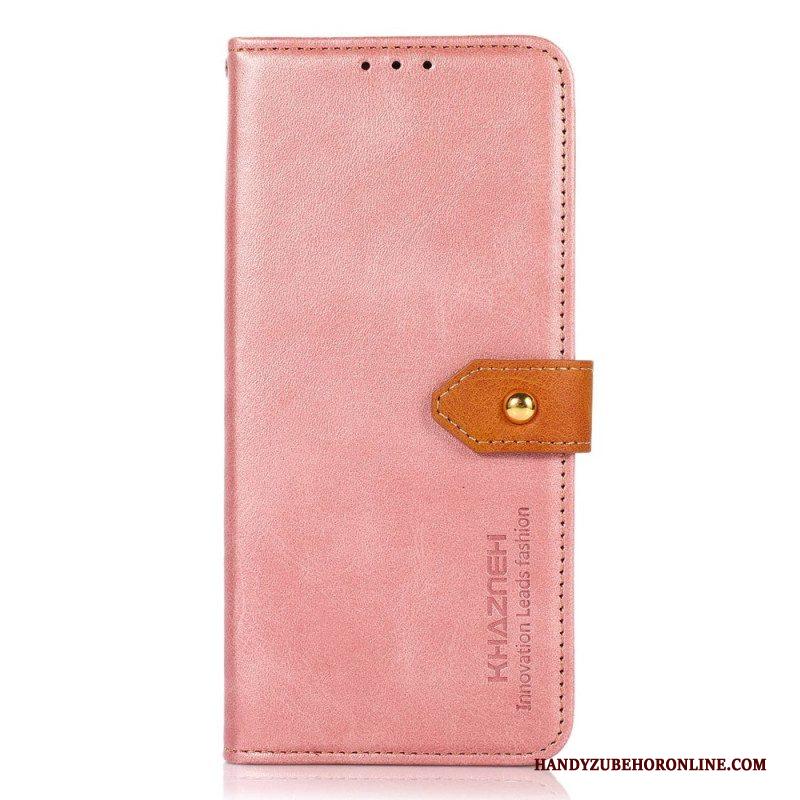 Flip Case voor Xiaomi Redmi Note 12 Pro Plus Tweekleurige Gouden Gesp Khazneh