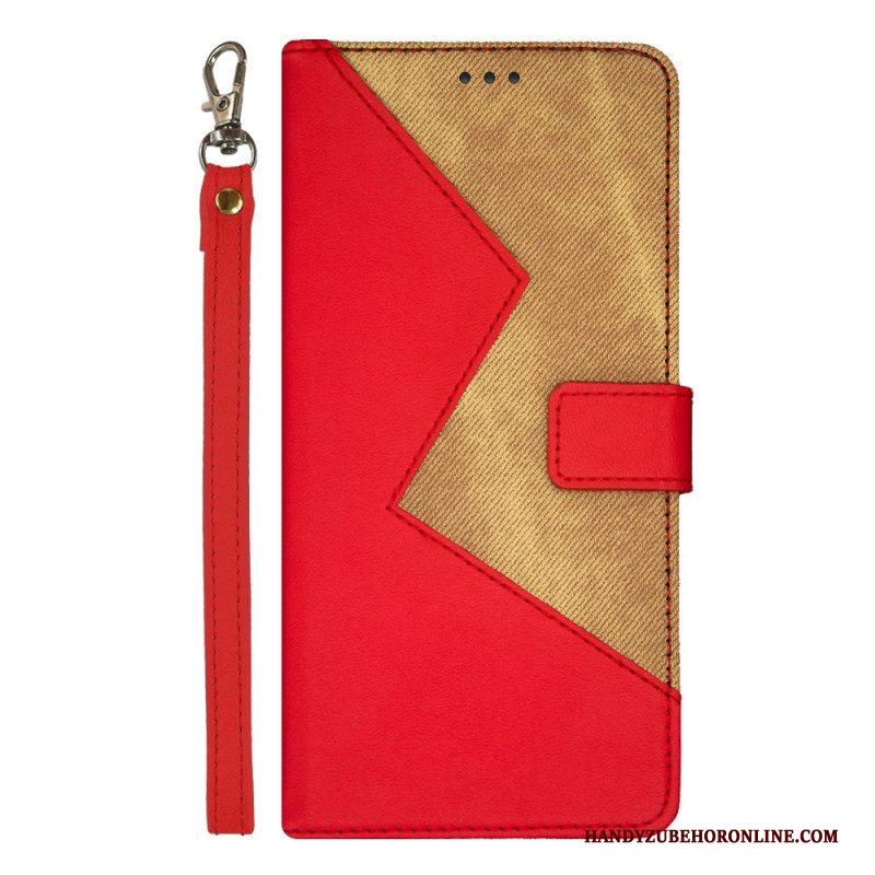 Flip Case voor Xiaomi Redmi Note 12 Pro Tweekleurige Idewei