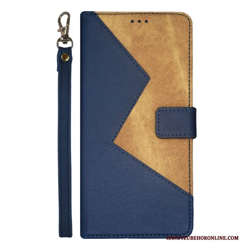 Flip Case voor Xiaomi Redmi Note 12 Pro Tweekleurige Idewei